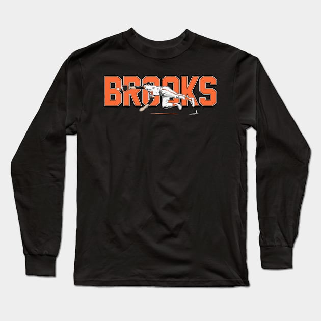 Brooks Robinson Dive Long Sleeve T-Shirt by lavonneroberson